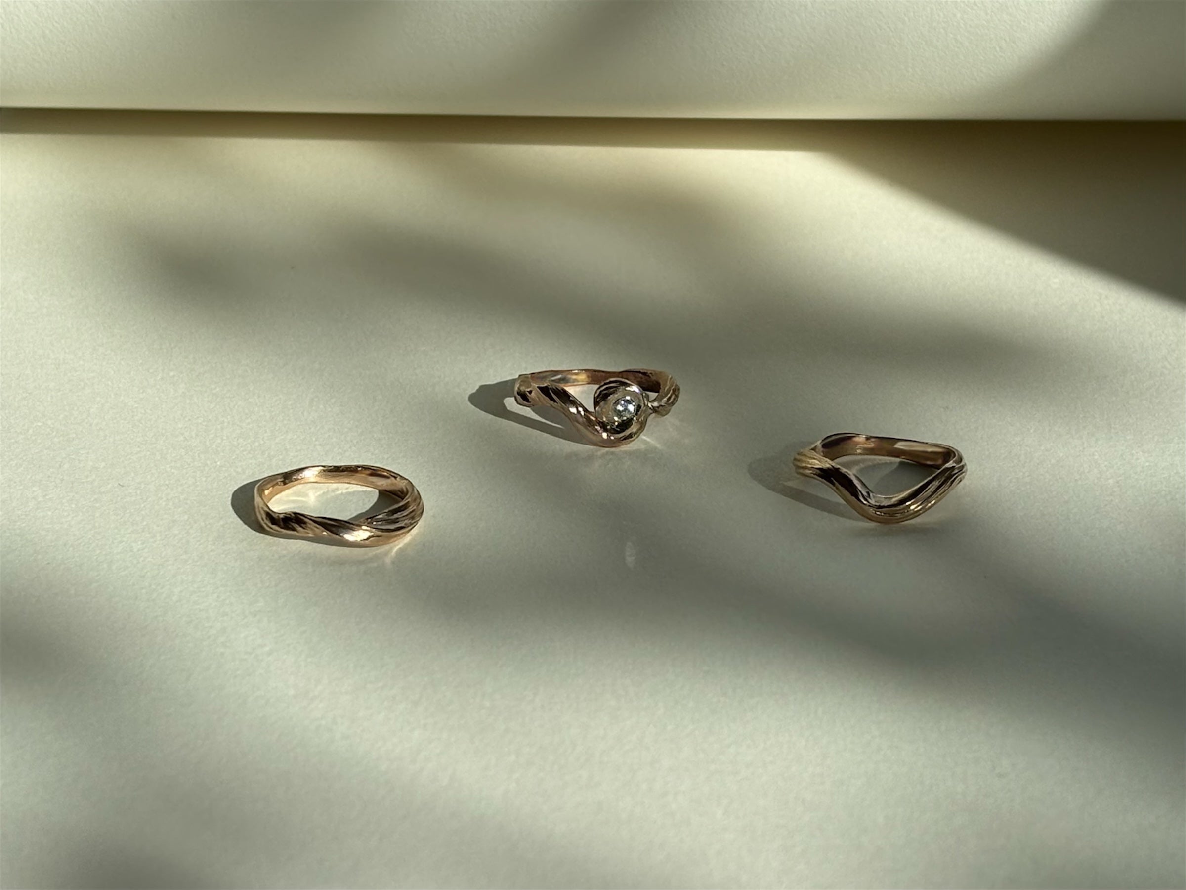 Vielsesringe, bryllup, forlovelsesring, special design, omsmeltet guld